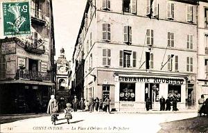 CONSTANTINE - PLACE D'ORLEANS ET PREFECTURE-1908- 